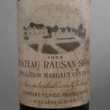 Flasche 1955 Chateau Rauzan-Segla, grand cru classe, Rotwein, Bordeaux, Margaux, 0,75l, ms, durchgehend gute Kellerlagerung, Etikett und Kapsel beschädigt - Foto 2