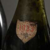 6 Flaschen 1953 Chambolle Musigny, Paul Bouchard & Cie., Rotwein, Burgund, 0,75l, ls - hs, durchgehend gute Kellerlagerung, Etiketten und Kapseln beschädigt - Foto 3
