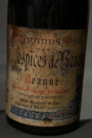5 Flaschen 1953 Hospices de Beaune, Volnay Santenots , Rotwein, Burgund, 0,75l, ls - hs, durchgehend gute Kellerlagerung, Etiketten und Kapseln beschädigt - photo 2
