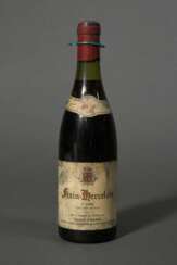 Flasche 1978 Fixin-Merveletes, premier Cru, Derey Freres, Rotwein, Burgund, Cote d´or, 0,75l, in, durchgehend gute Kellerlagerung, Etikett und Kapsel beschädigt