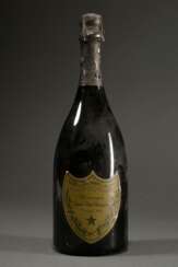 Flasche 1978 Moet &amp; Chandon Champagner, Cuvee Dom Perignon Vintage, Epernay, 0,75l, Etikett und Kapsel etwas beschädigt