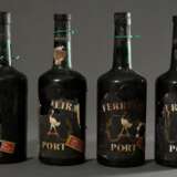 4 Flaschen Portwein, ohne Jahr, Ferreira Port, (AAF Prägung auf Glas), Tawny, Porto, rot, Abfüllung wohl in den 60er Jahre, nummeriert, Erzeuger Abfüllung, 0,75l, in, durchgehend gute Kellerlagerung, Etiketten und Kapseln beschädigt - photo 1