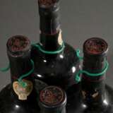 4 Flaschen Portwein, ohne Jahr, Ferreira Port, (AAF Prägung auf Glas), Tawny, Porto, rot, Abfüllung wohl in den 60er Jahre, nummeriert, Erzeuger Abfüllung, 0,75l, in, durchgehend gute Kellerlagerung, Etiketten und Kapseln beschädigt - Foto 7