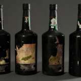 4 Flaschen Portwein, ohne Jahr, Ferreira Port, (AAF Prägung auf Glas), Tawny, Porto, rot, Abfüllung wohl in den 60er Jahre, Erzeuger Abfüllung, nummeriert, 0,75l, in, durchgehend gute Kellerlagerung, Etiketten und Kapseln beschädigt - фото 2