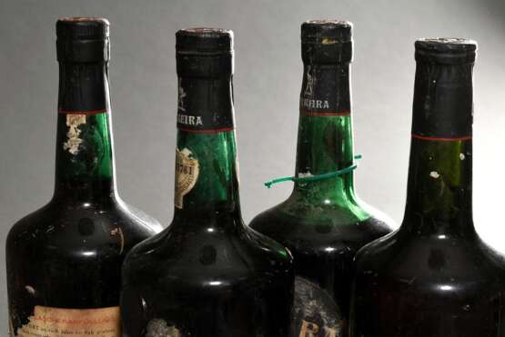 4 Flaschen Portwein, ohne Jahr, Ferreira Port, (AAF Prägung auf Glas), Tawny, Porto, rot, Abfüllung wohl in den 60er Jahre, Erzeuger Abfüllung, nummeriert, 0,75l, in, durchgehend gute Kellerlagerung, Etiketten und Kapseln beschädigt - фото 6