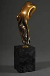 Bruni, Bruno (*1935) &quot;La Vigna&quot;, Bronze patiniert, mit Korkenzieher auf schwarzem Marmorsockel, 692/750, sign./num., 23,5cm (m. Sockel), leichte Alters- und Gebrauchsspuren