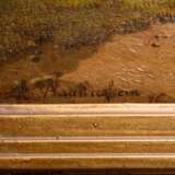 Dieghem, Joseph van (1843-1885) "Ruhende Schafe", Öl/Holz, Prunkrahmen (kleine Defekte), 23x16cm (m.R. 37x29cm), Defekte der Maloberfläche - photo 4