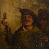 Unbekannter Künstler des 17./18Jh. "Weintrinker", in der Art von Frans Hals (1585-1666), Öl/Holz, 23x17,5cm (m.R. 26,5x21cm), Defekte der Maloberfläche, verschmutzt - фото 1
