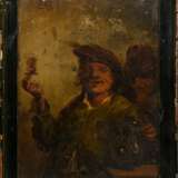 Unbekannter Künstler des 17./18Jh. "Weintrinker", in der Art von Frans Hals (1585-1666), Öl/Holz, 23x17,5cm (m.R. 26,5x21cm), Defekte der Maloberfläche, verschmutzt - Foto 2