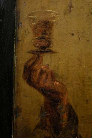 Unbekannter Künstler des 17./18Jh. "Weintrinker", in der Art von Frans Hals (1585-1666), Öl/Holz, 23x17,5cm (m.R. 26,5x21cm), Defekte der Maloberfläche, verschmutzt - фото 4