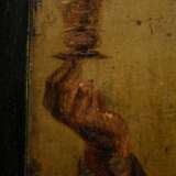 Unbekannter Künstler des 17./18Jh. "Weintrinker", in der Art von Frans Hals (1585-1666), Öl/Holz, 23x17,5cm (m.R. 26,5x21cm), Defekte der Maloberfläche, verschmutzt - photo 4
