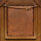Unbekannter Künstler des ausgehenden 19.Jh. (L. Stolz?) "Rokoko Dame: La Parure", Öl/Malpappe, r. sign./bez., Prunkrahmen (kleine Defekte), 27x22cm (m.R. 43x38cm) - Foto 3