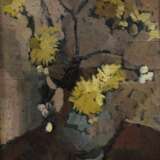 Tesdorpf-Edens, Ilse (1892-1966) "Blumenstillleben in Vase", Öl/Holz, u.l. sign., 41,4x32,2cm (m.R. 46,7x37,8cm), Platte rissig - Foto 1
