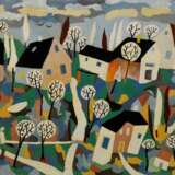 Leissler, Arnold (1939-2014) "Häuser mit Gärten", Öl/Holz, u. sign./bez., 40,3x54,6cm, leichte Altersspuren - photo 1