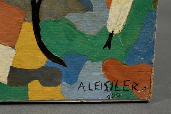 Leissler, Arnold (1939-2014) "Häuser mit Gärten", Öl/Holz, u. sign./bez., 40,3x54,6cm, leichte Altersspuren - photo 2