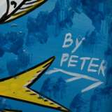 Peter, Martin (1959-2005) „M.V. Kalibu“ (Fischer auf Boot), Acryl- und Lackfarben/Hartfaserplatte, u.r. sign., 62x60cm, leichte Altersspuren - Foto 3