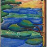 Pfeiffer Watenphul, Max (1896-1976) "Lesende Dame", verso "Landschaft" 1915, Aquarell/Bleistift, monogr./1x dat., schwebend gerahmt, 34,7x26,2cm (m.R. 54x44cm), Kleberreste, leichte Altersspuren - фото 4