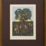 Brauer, Arik (1929-2021) „Ein Baum für vielerlei Früchte“, Farbradierung, 60/250, u. sign./betit./num., schmale Berliner Leiste, PM 34,3x23cm (m.R. 65x50cm), min. fleckig - Foto 2