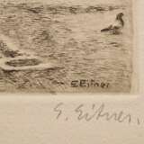 2 Eitner, Ernst (1867-1955) "Bei Hospental" und "Dorfstraße mit Brunnen", Radierungen, je u.r. sign., 1x u.r. i.d. Platte sign., PM 20,4x14,5/8,7x11,7cm, BM 34,3x33,7/30,3x40cm, min. fleckig, verso Montagereste - photo 7