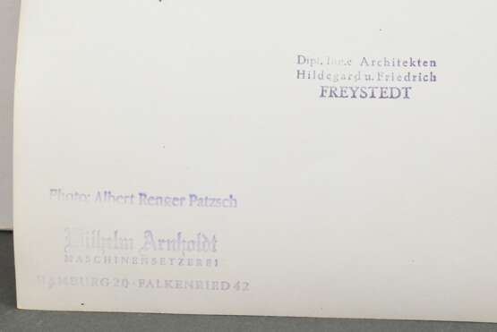 10 Renger-Patzsch, Albert (1897-1966) "Architekturstudien" (Beton- und Brückenbau), Fotografien, verso gestempelt, wohl Vintage Prints, je 18,2x12,2cm, leichte Alters- und Lagerspuren - фото 3