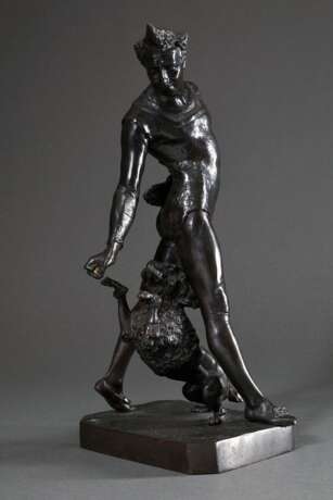 Chemellier, George de (1835-1907) "Get Up" (Akrobat mit Pudel), Bronze dunkel patiniert, auf der Plinthe sign., H. 41cm - фото 7