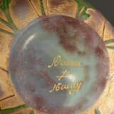 Daum Nancy Jugendstil Kugelvase mit sehr feinem Floraldekor "Gräser und Primeln", geschliffen und poliert sowie bemalt, Boden in Gold sign., H. 10cm, Ø 4,5cm - photo 5