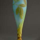 Barz Jugendstil Vase "Wysteria" in blau-grün-braunem Überfangglas, schlanke Balusterform auf breitem Rundfuß, H. 35,5cm, Ø 11,5cm - фото 3