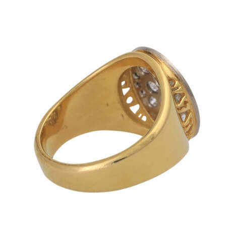 Ring mit Altschliffdiamanten und Diamantrosen, zusammen ca. 1 ct, - photo 3