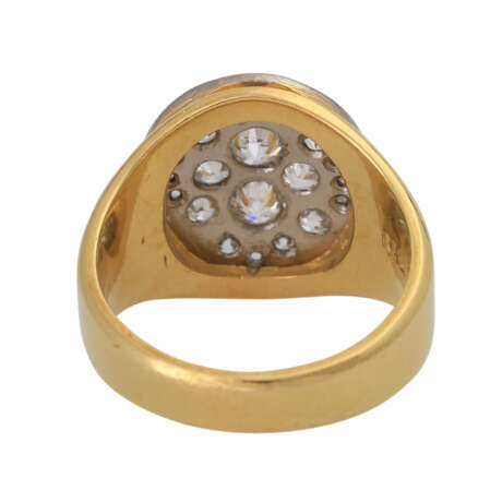 Ring mit Altschliffdiamanten und Diamantrosen, zusammen ca. 1 ct, - photo 4