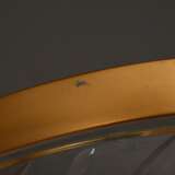 Große Kristallschale mit Facettschliff und Blattfries sowie breitem Goldrand in klassizistischer Façon, H. 17cm, Ø 27,8cm, min. Kratzer im Gold - Foto 2