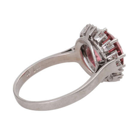 Ring mit 1 rosafarbenen Turmalin, ca. 3,8 ct, - photo 3