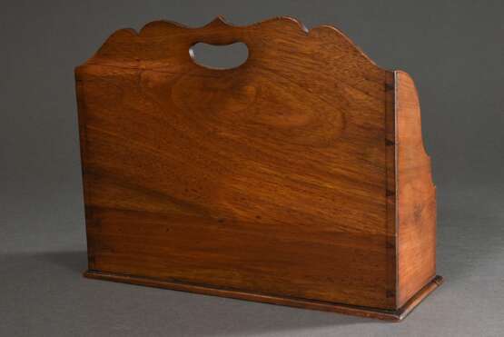 Brief-Stehsammler mit 6 variabel steckbaren Fächern, Holz poliert, um 1900, 23x30x10cm - photo 3