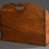Brief-Stehsammler mit 6 variabel steckbaren Fächern, Holz poliert, um 1900, 23x30x10cm - Foto 3