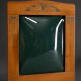 Jugendstil Objektrahmen mit stark gewölbtem Glas (ca. 5cm), Kirsche ornamental beschnitzt, um 1900, FM 26x22,2cm, RM 36,3x29,8cm, leichte Altersspuren - фото 1