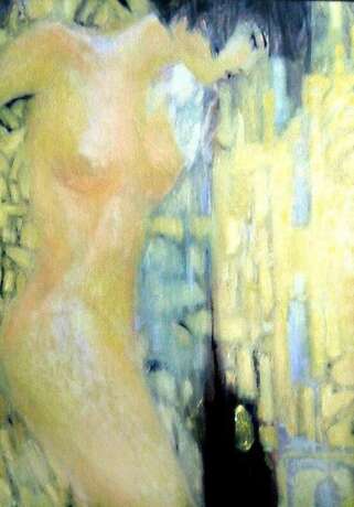 "Дождь" Canvas Oil Nude art Russia 2001 - photo 1