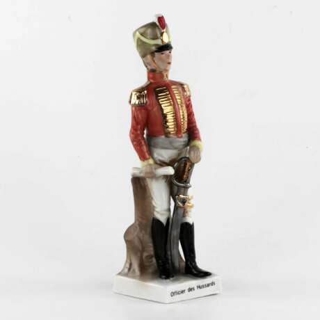 Figurine en porcelaine Hussard avec un rapport. Porzellan 23 - Foto 5