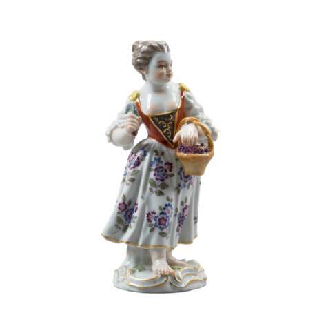 Fille avec un panier. Meissen Porcelain Rococo 13.5 - photo 1