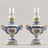 Paire de lampes en porcelaine Vergoldung Napoleon III 40 - Foto 1