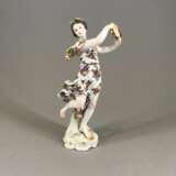 Girl with a tambourine. OSWALD LORENZ Polychrome painting Classicism 22 - photo 1