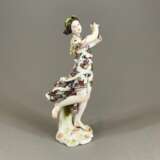 Girl with a tambourine. OSWALD LORENZ Polychrome painting Classicism 22 - photo 3