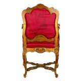 Magnifique chaise sculptee de style rococo des XIX&egrave;me-XX&egrave;me si&egrave;cles. Textile Rococo 99 - photo 6