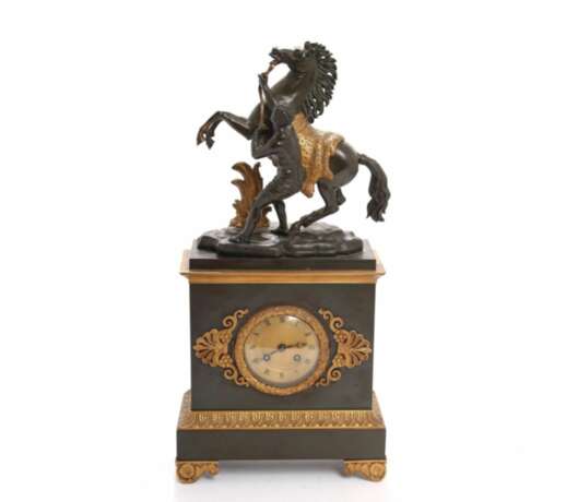Horloge de cheminee Chevaux de Marley Bronze Empire 52 - photo 1