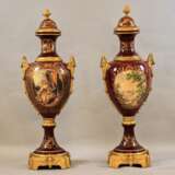 Paire de vases de sol style S&egrave;vres Hand Painted 123 - Foto 2