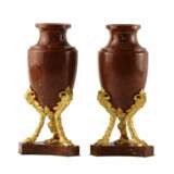 Paire de vases en pierre Gilded bronze and marble 20 - photo 1