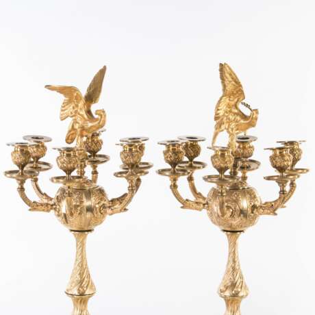 Une paire de candelabres en bronze Russie Gilded bronze Baroque 60 г. - фото 4