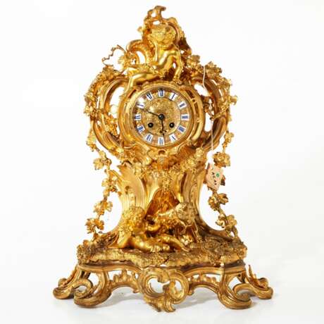Horloge de cheminee dans le style de Louis XV Gold-plated metal 52 - Foto 1