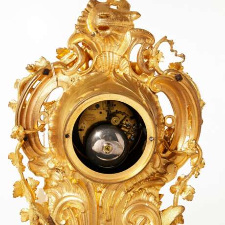 Horloge de cheminee dans le style de Louis XV Gold-plated metal 52 - photo 2