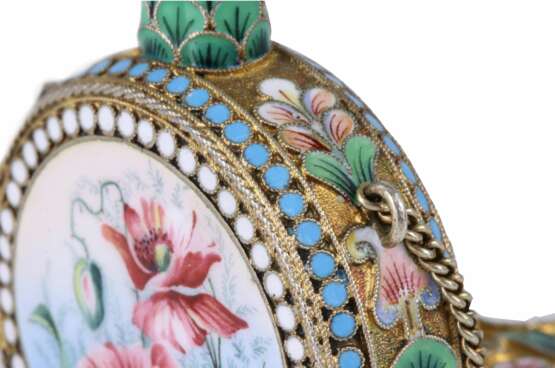 Bouteille pendentif en argent de Maria Semenova. Эмаль Romanticism 13 г. - фото 5
