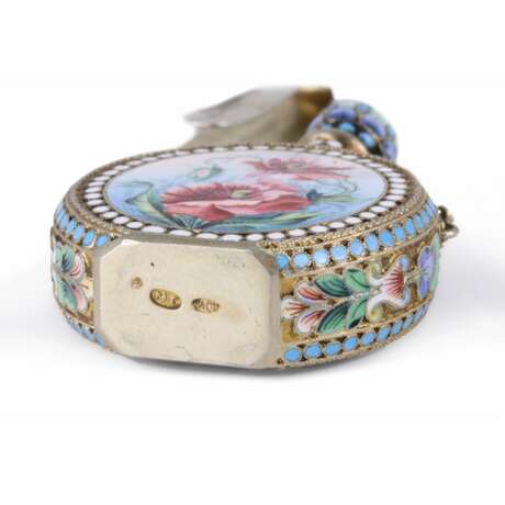 Bouteille pendentif en argent de Maria Semenova. Эмаль Romanticism 13 г. - фото 8