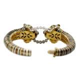 Bracelet pour femme Tigres dans le style du designer David Webb. Emaille 6.5 - Foto 2